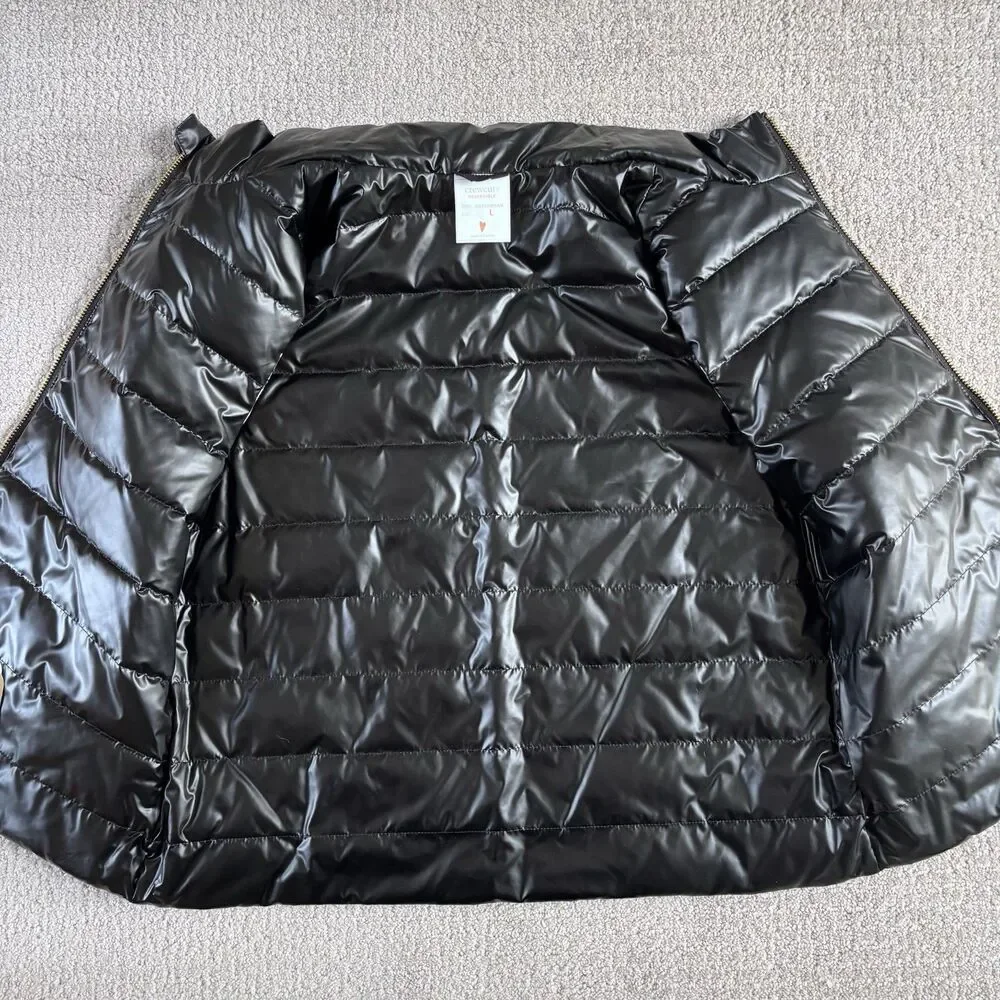 NWT Crewcuts Girls Large Reversible Leopard Puffer Vest Primaloft MSRP $98